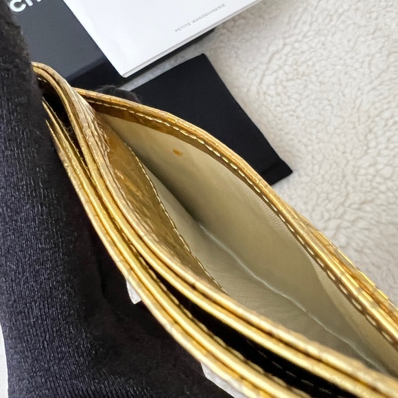 Auth Chanel Gold Croc Embossed Card Holder - Unused Rare - Picture 5 of 8